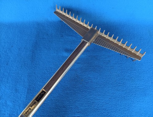 Vintage shag carpet rug rake - shag,